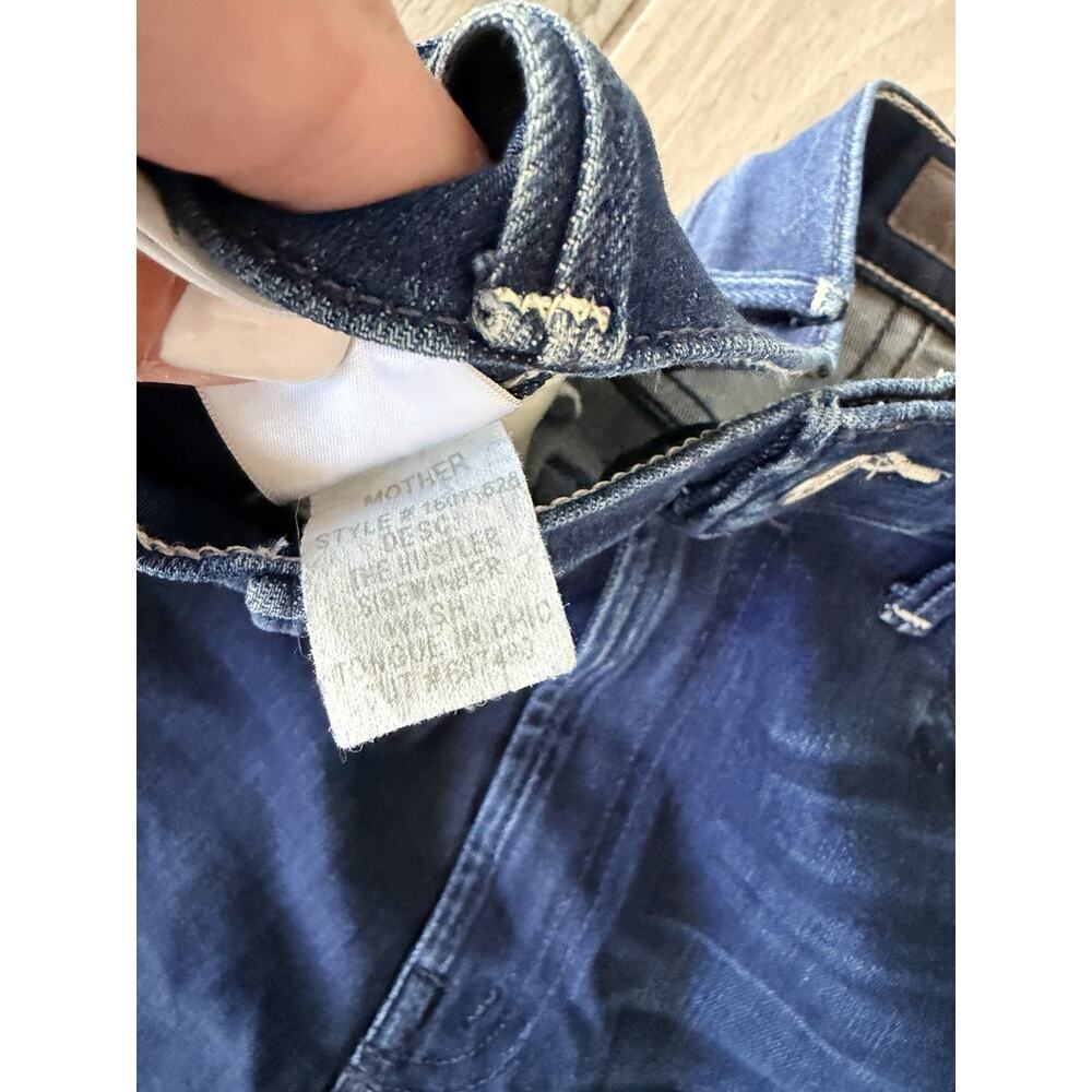 Mother The Hustler Sidewinder Jeans Tongue And Chic Side Slits Dark Wash 29 LSa - Picture 4 of 5